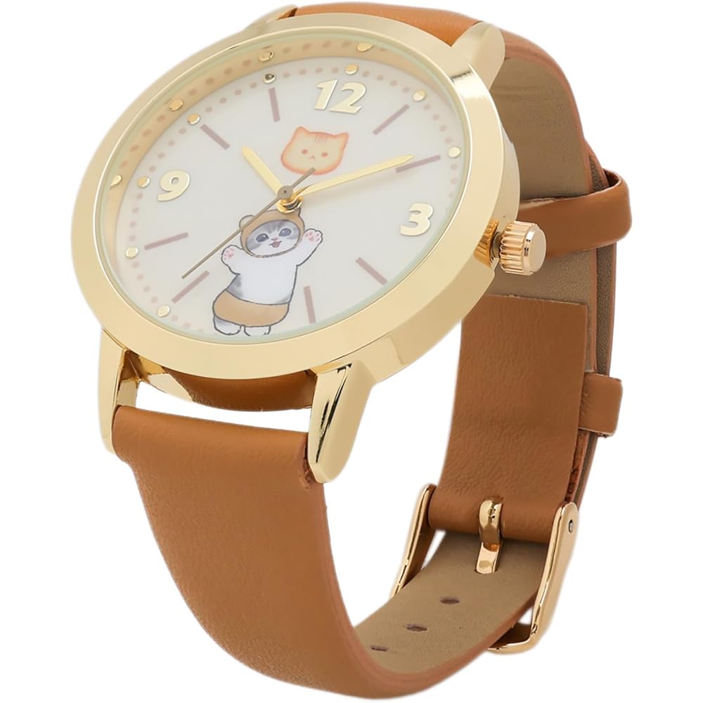 Fieldwork Mofusand Bear Brown Leather Band Watch MSD002-4