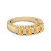 Citrin Vit Topas Evighet Klassisk Bandring - 925 Sterling Silver Guldpläterad