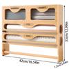 ZISIZ Wall-Mounted 3-in-1 Food Wrap Dispenser & Organizer