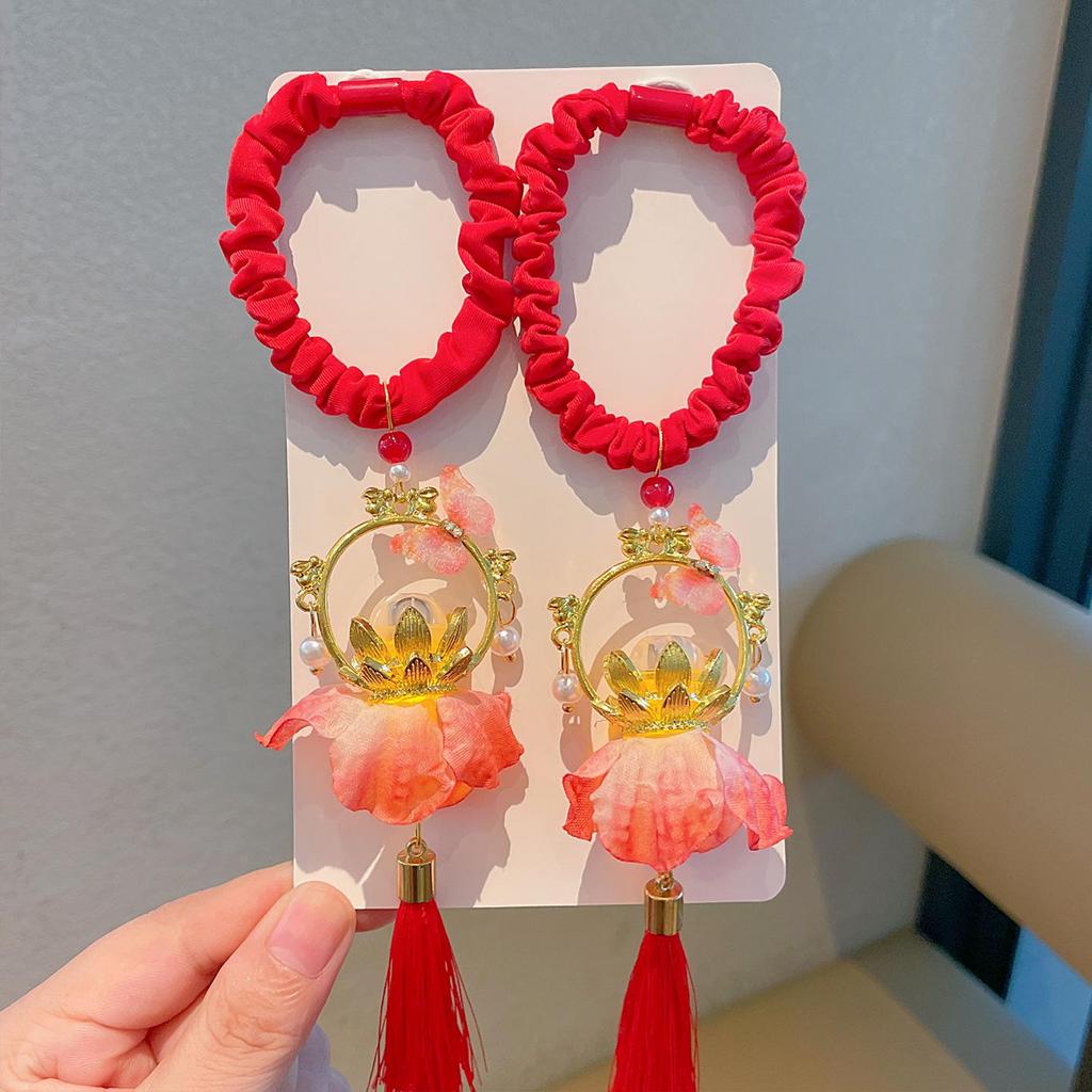 Mid-Autumn Festival Rabbit Hanfu Hair Clip – Ancient Style Fairy Bowknot Headdress for Children