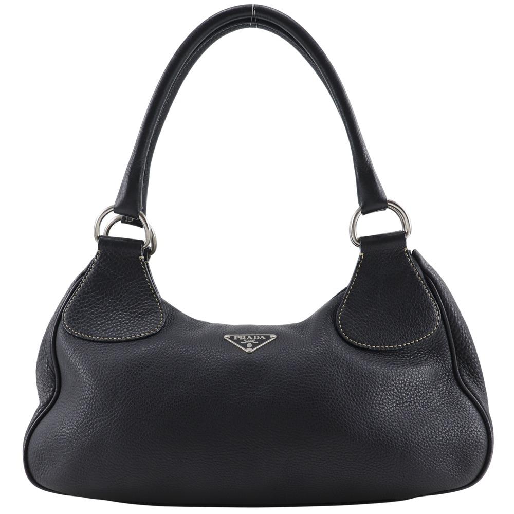 

PRADA Shoulder Bag Tote Bag black Calfskin Women Used