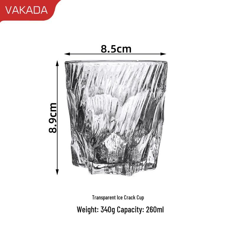 VAKADA Glass Whiskey & Beverage Tumbler