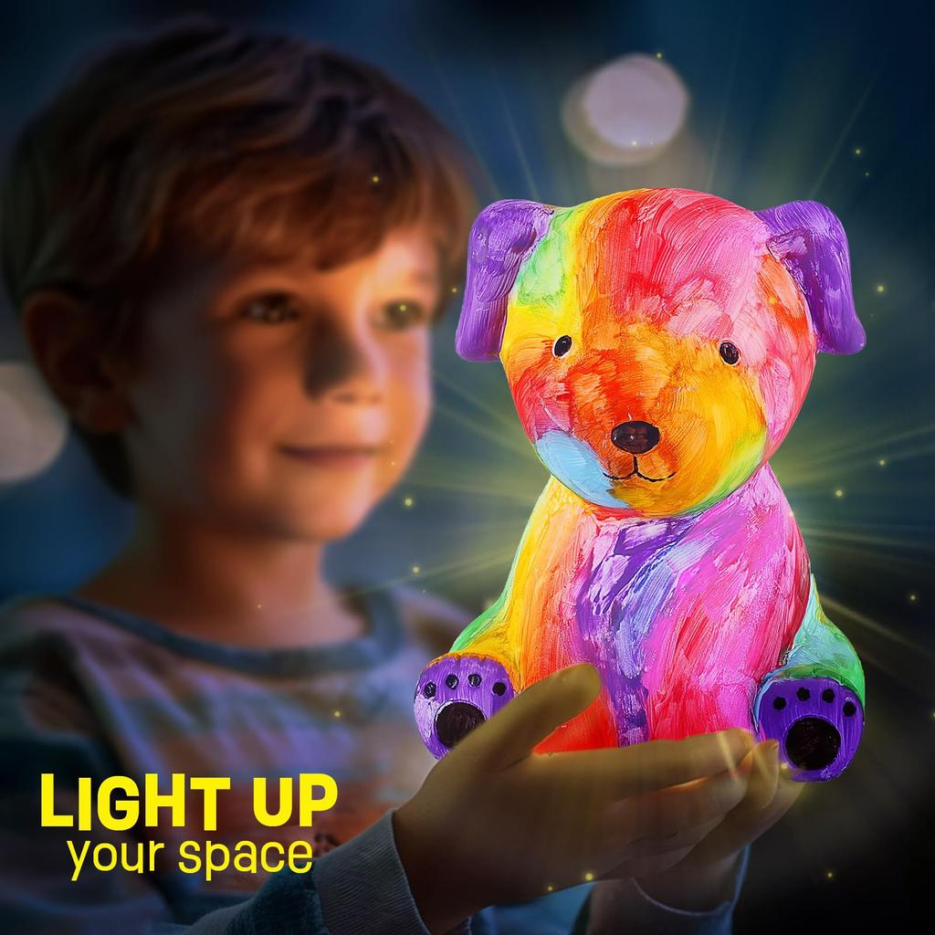 DIY Dog Lamp for Kids , 3D Night Light and Craft Kit, Ages 4–12