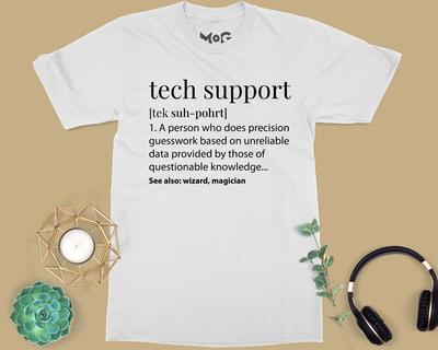 Tech Support Funny Definition Tee for Programmers Unisex Computer Nerd T-shirt