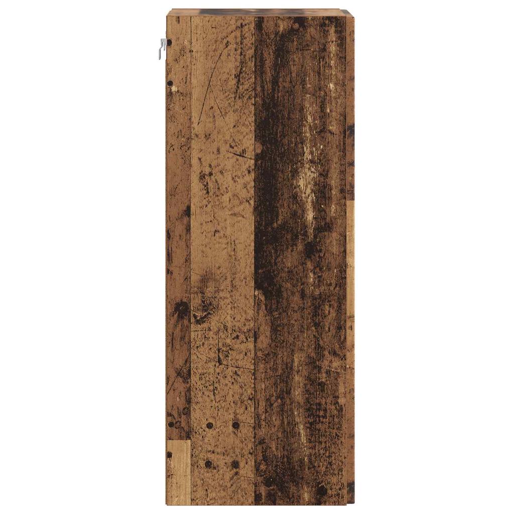 Wall Mounted Cabinet in Vintage Wood Look 66 x 34.5 x 90 cm Engineered Wood