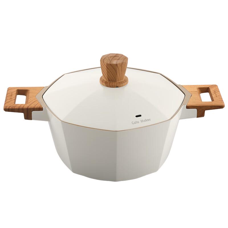 Cartermart Wood Stone Series Octagonal Ceramic Soup Pot