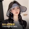Ice silk large brim sun protection hat women's new summer UV protection sun hat empty top sun hat