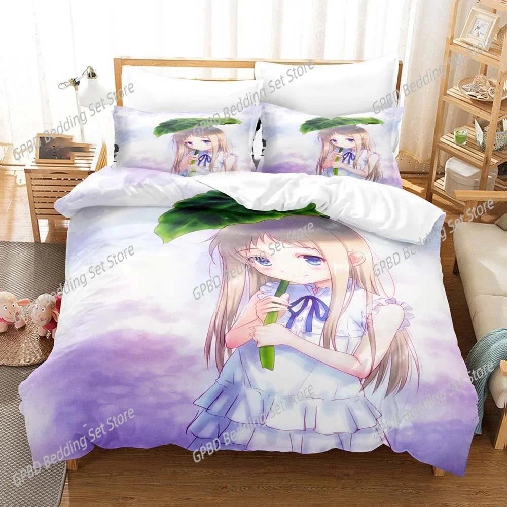 Anime Anohana Honma Meiko Beding Set Bedrom Soft Modern Bedspreads Comefortable Children Kids Soft Duvet Cover Comfortable Quilt Cover And Pilowcase