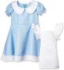 Alice in Wonderland Baby Size 65cm 70cm 80cm One size fits all from 0 to 2 years old Costume Cosplay Dress Set Costume Headband Set Headband Ribbon