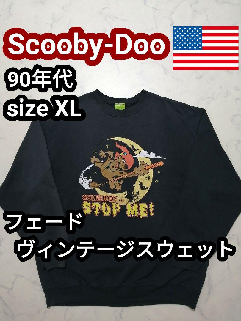 

[Б/У] Винтажный свитшот с персонажем Скуби-Ду 90-х годов, черный