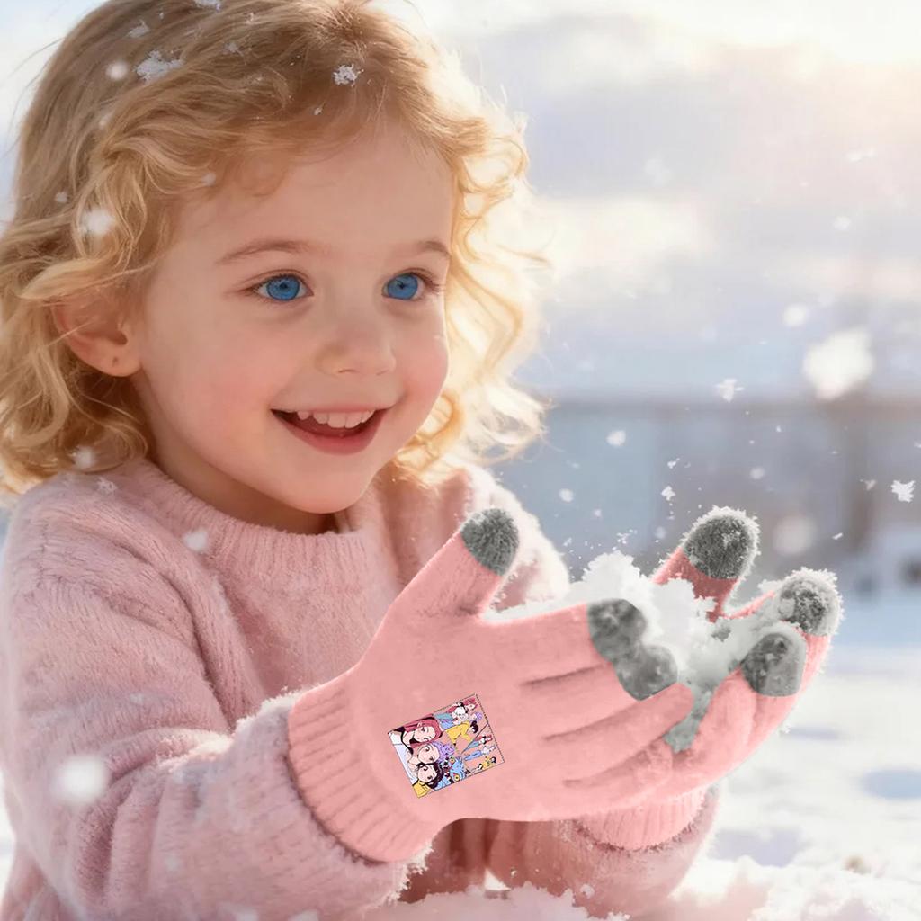Children's Woolen Finger Gloves Smartphone Screen Gloves