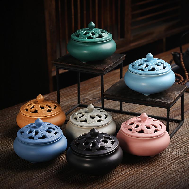 Ceramic Incense Burning Bowl Ceramic Incense Bowl For Stick Cone Smudging Indoor Aromatherapy Holder Relaxing Home Decor
