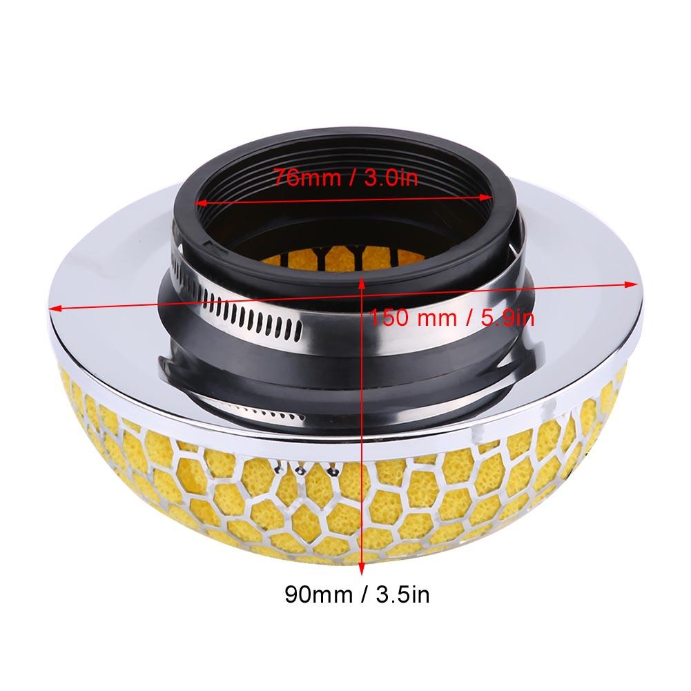 Čistič sání vzduchu do auta čistič houbové pěny s vysokým průtokem univerzální(Žlutá)