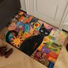 Artistic Cat Pattern Welcome Mat - Colorful Entrance Rug Home Decor for Hallway & Living Room Decoración Hogar Moderno
