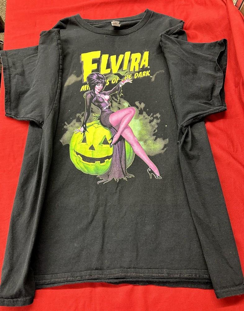 Винтажная футболка с принтом Elvira Mistress Of The Dark, Подарочная, Веерная, AN48153, Унисекс L