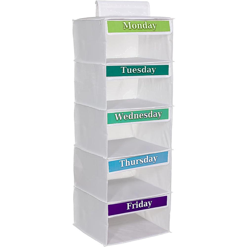 

Органайзер для подвешивания детской одежды и аксессуаров на каждый день с этикетками