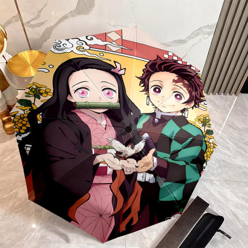 Japanese-style Cartoon Demon Slayer Kamado Tanjiro & Kamado Nezuko Umbrella Including Home Travel and Outdoor Activities Multi Functional Umbrella 33