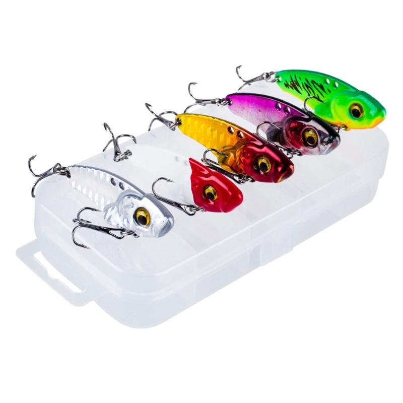 5Pcs Metal Spinner Fishing Baits Wobbler Trolling Swimbait Artificial Hard Baits Metal Jig Spoon Lure Fishing Tackle
