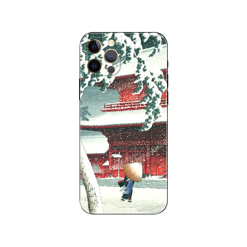 Tokyo Japanese Art Phone Case for Iphone 5 5s 2020se 6 6s 7 8 Plus X 10 XR XS 11 12 13 Mini Pro MAX Black Tpu Back Cover