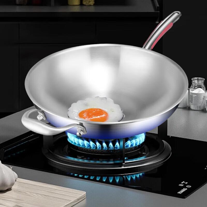 Triceratops 42cm Wok aus 316 Edelstahl mit Deckel