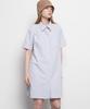 THE-ABON Women'S Summer Nylon Two-Pocket Mini Dress Beige