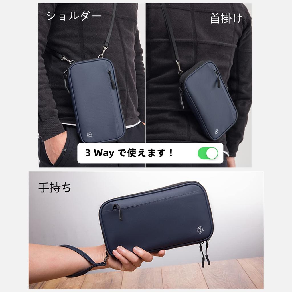 Sonriia Passport Neck Security RFID Passport Storage Clutch Oxford Large Fits Credit Airline and Perfect for Domestic and International Travel Case,