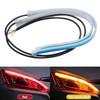 2Pcs 45 - 60cm Universal Car Headlight Waterproof RGB LED Strip DRL Turn Signal Yellow Brake Flow Lights