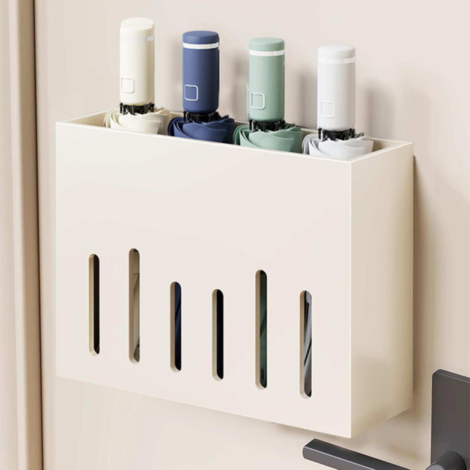 

Компактный настенный органайзер для зонтов для дома и патио белый