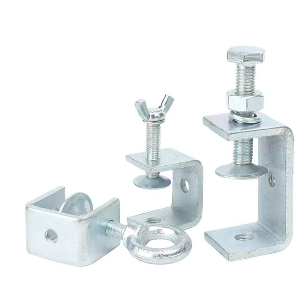 1Pcs Multiple Head Shapes U Clamp Galvanized Carbon Steel Clamping Device Durable C-Type Clip