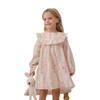 Korean Ruffle Lace Floral Dress for Girls - Autumn 2026 Sweet Princess Style