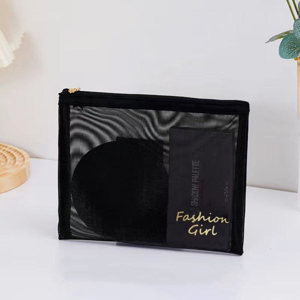 

Косметичка Сумка для туалетных принадлежностей Двухслойная Сетчатая Сумка для макияжа Портативная Сетчатая Сумка для хранения Дамская F