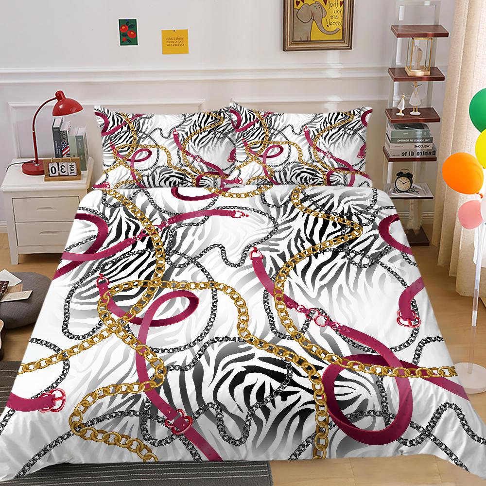 Gold Duvet Cover Gold Pattern 3D Luxury Printed Quilt Cover King Size Bed Suitable for Teens Adults Polyester Bedding Set