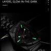 Fashion Men's Watch Quartz Wristwatch Casual Hollow Triangle Watch Luxury Men's Gift Clock