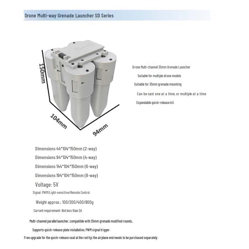 

Guard Sword 35mm 2-Channel Drone Payload Release System