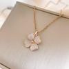 Necklace - Women's Summer Sophisticated Four-Leaf Clover Cat Eye Necklace - Simple and Stylish for Any Season