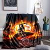Dark Warrior's Mortal Kombat Blanket Flannel Throw for Sofa, Indoor, Camping, Living Room, Office, Chair, And Bed Soft Birthday Gift
