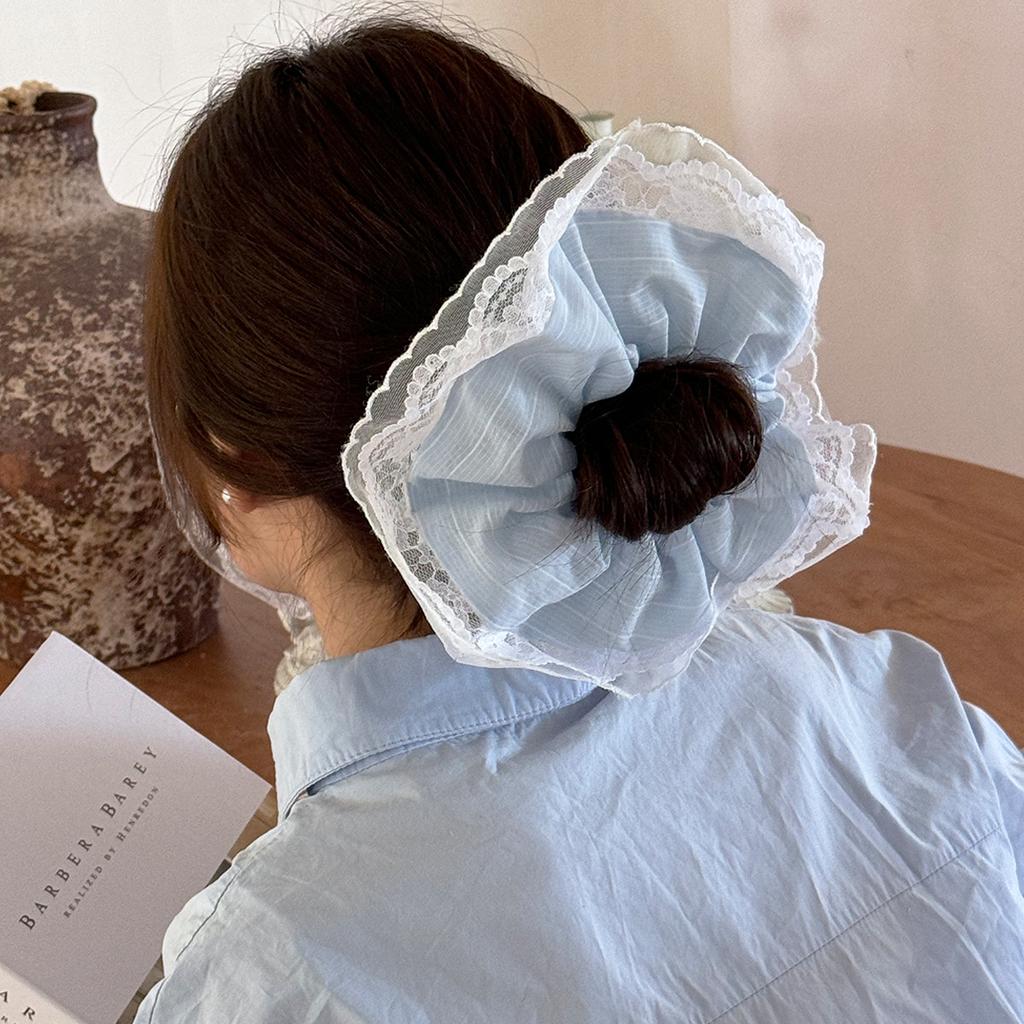 Large Big Hair Accessories Korean for Women Girl Tie Scrunchie Rubber Band Elastic Fascinators Elegant Popular  Kpop Fashion