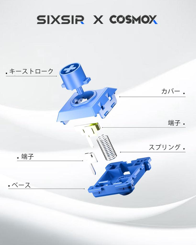 Kailh Wind Engine Customized Low Profile Key Switch Compatible with Haute42 Leverless Controllers Thin Switch for High Durability Blue Type Key Switch