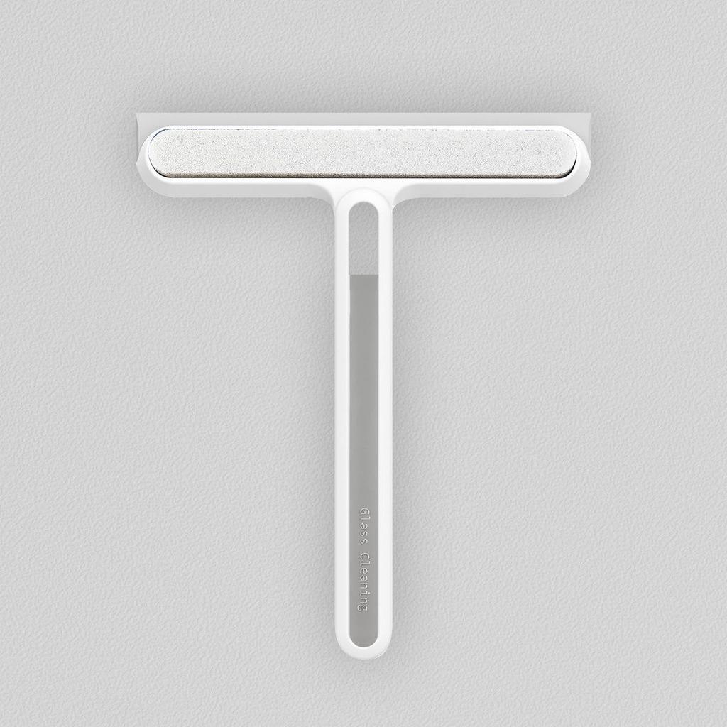 Doppelseitiger 4-in-1 Glasreiniger: Abzieher, Fensterbürste, Fugenbürste, Borstenbürste, Schwamm