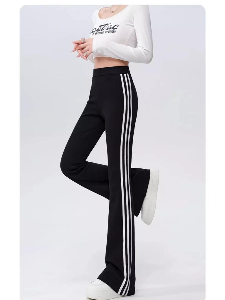 Women's 2025 Spring High-Waist Slimming Bodycon Flare Sweatpants
