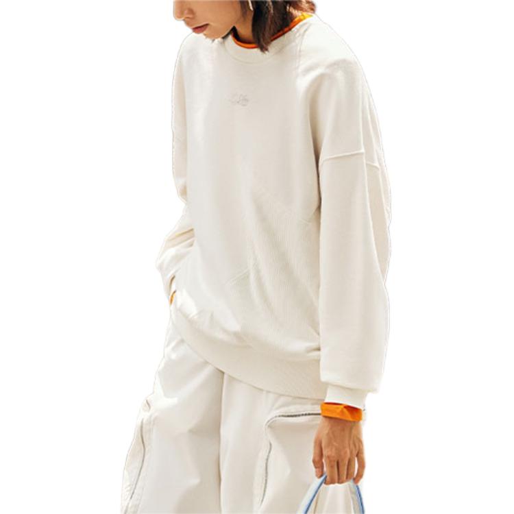 Li Ning Sports Life Collection Sweatshirt Women's Ecru AWDTC92-1