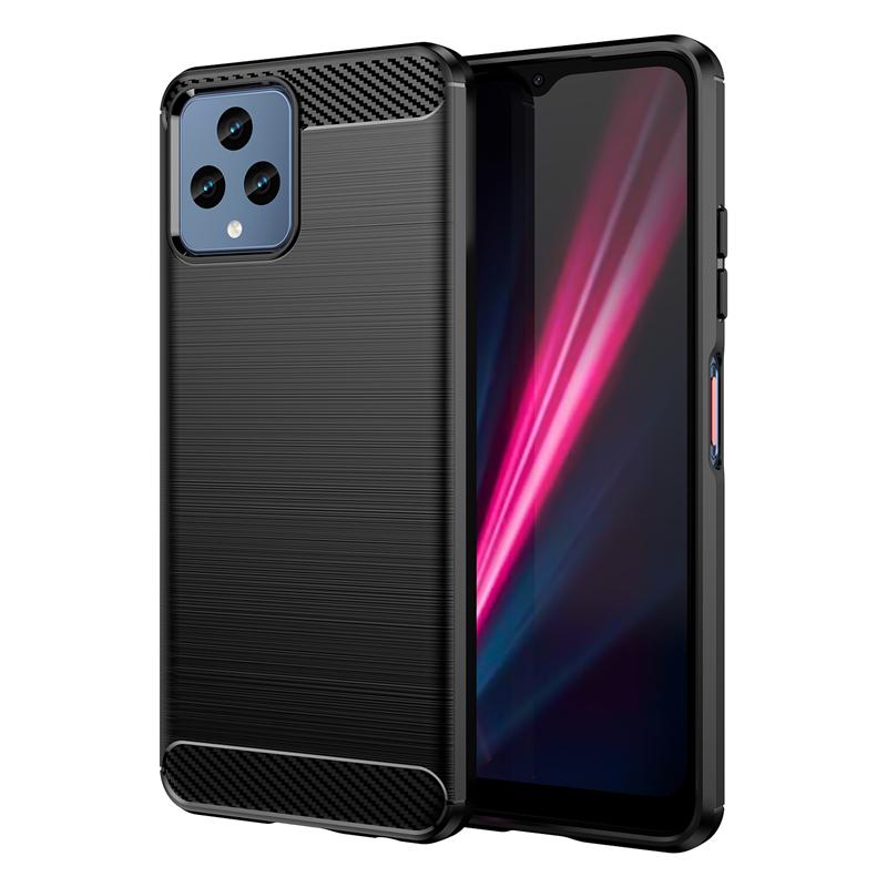 Für Abdeckung T-Mobile REVVL 6X 5G Fall Für T-Mobile REVVL 6X 6 Anti-knock Silikon Carbon Fiber Fall Für T-Mobile REVVL 6X 5G Fall