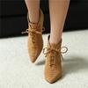 Women's High-heeled Short Boots Autumn and Winter New Thick-heeled Large-size Splicing Casual Versatile Short Boots