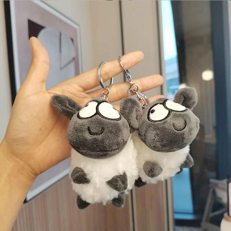 Чарівний брелок-іграшка в'язана вівця Мультяшна лялька тварина Милий аксесуар для рюкзака