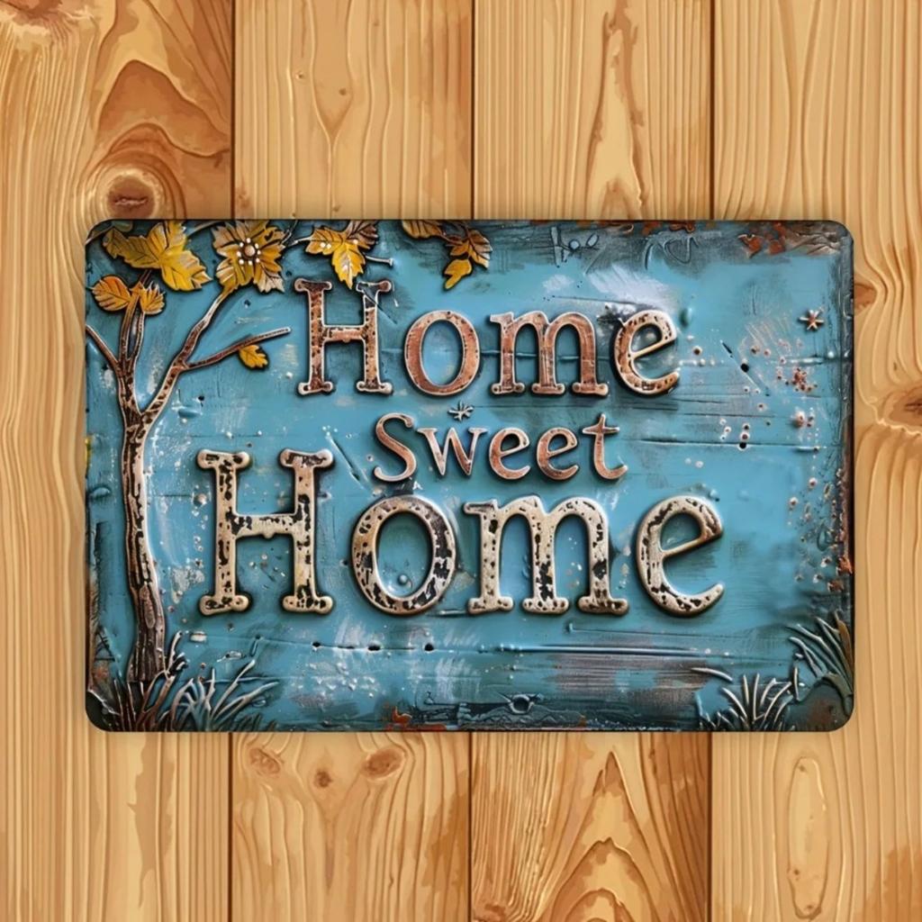 Retro Farmhouse Metal Tin Sign "Family Troubles" Quote Wall Art Decor for Home Office