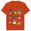Dog Horror Halloween Women TShirts Pug Dog Shirt Harajuku Graphic Tops Female Summer Fashion Shirts Halloween Pug Dog Tshirt