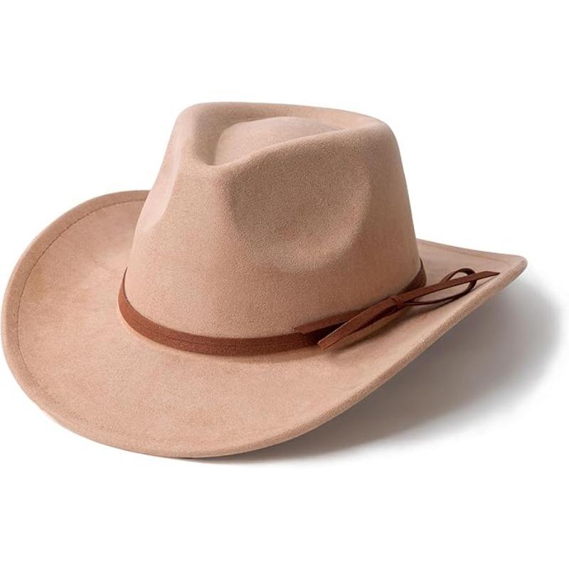 

JYL TS DIY Vintage PU Hat Unisex Outdoor Wide Brim Sun Protection Hat Faux Leather 1222Mao10952 chamoisee