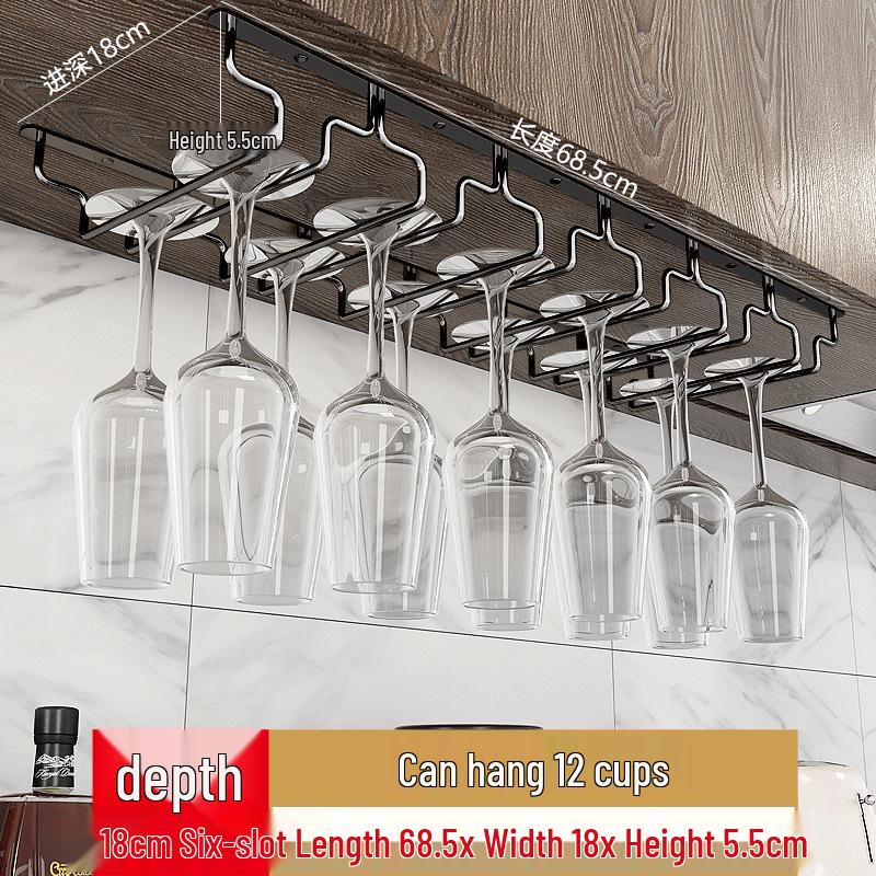 Stainless Steel Hanging Wine Glass Rack for Upside-Down Storage