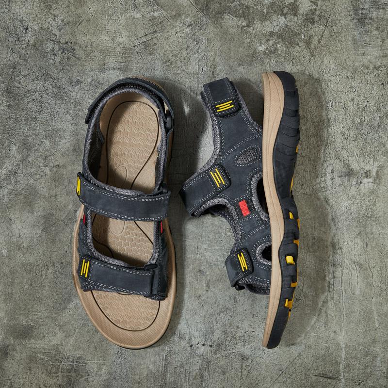 

Мужские летние пляжные сандалии, обувь для прогулок, мужские сандалии, размеры 38-48 48 темно-серого