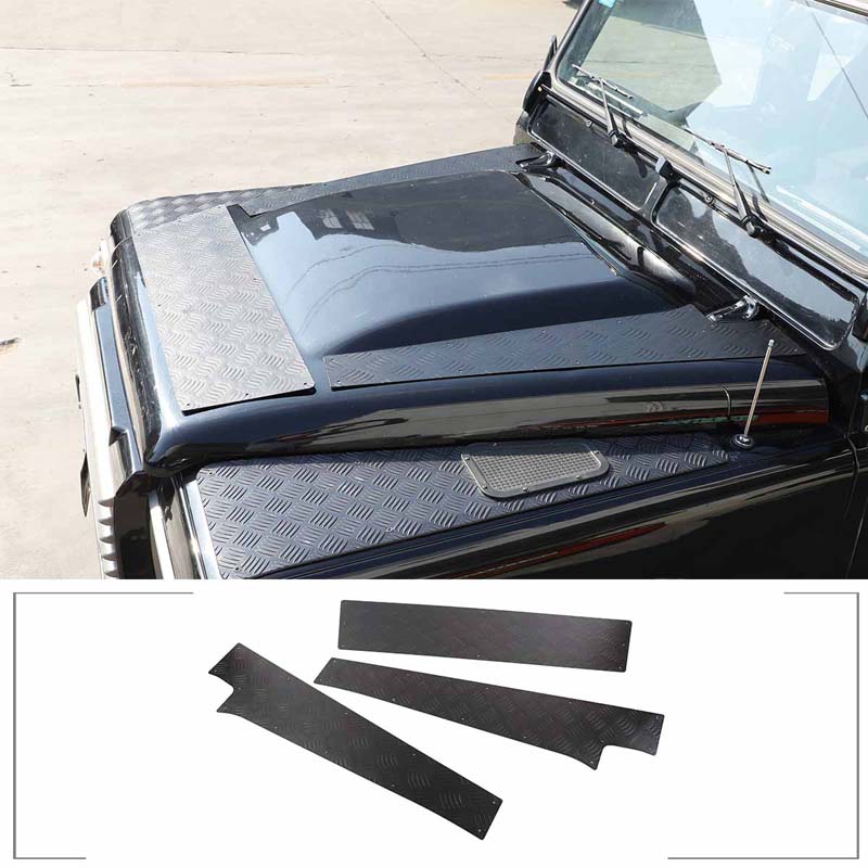 For Land Rover Defender 90 110 130 2004-19 Aluminum Alloy Car Rear Trunk Side Window Glass Frame Cover Trim Sticker Accessories